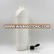 Custom flat square empty HDPE 1liter plastic detergent bottle with flip top cap