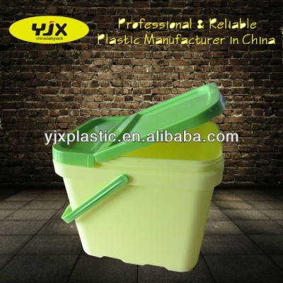 PP plastic square buckets with handle