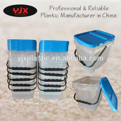 plastic barrel square type with handle and 10KG capacity