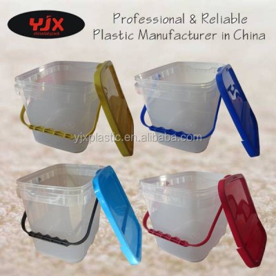 2kg Square Plastic Buckets With Handle